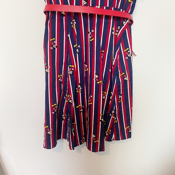 Torrid Disney Mickey Retro Swing Dress Poplin Striped Red & Blue Size 18 & 24 - Picture 10 of 13